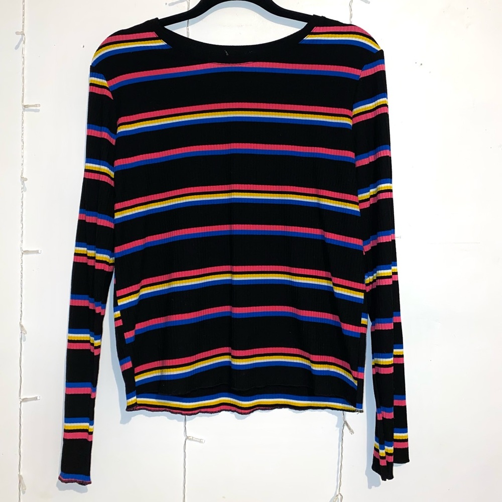 Black - Color Striped Long Sleeve